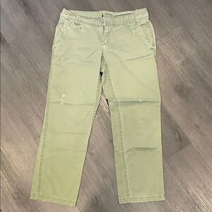 New York & Company Light Green Straight Leg Jeans